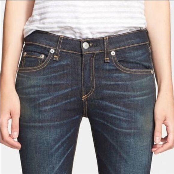 Rag & Bone mid-rise crop skinny jeans - Picture 4 of 14